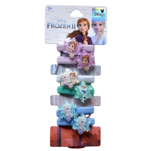 Disney Cartoon Frozen 2 Children Hair Clip Girl Birthday Gifts Headwear Ring Elsa Doll Head Cosmetic Hairpins Hair Accessories - Shopsteria