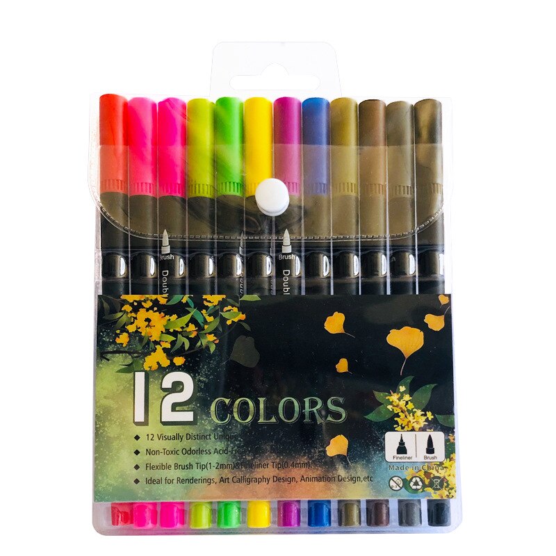 Manga Art Markers Pen Brush Watercolor Dual Tip - Shopsteria