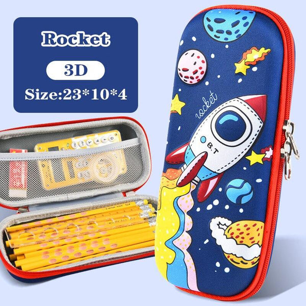 3D school pencil case large capacity waterproof - Shopsteria