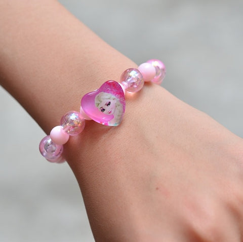 Disney Anime Frozen 2 Elsa Anna Princess Print Cartoon Bracelet Cute Girl Kids - Shopsteria