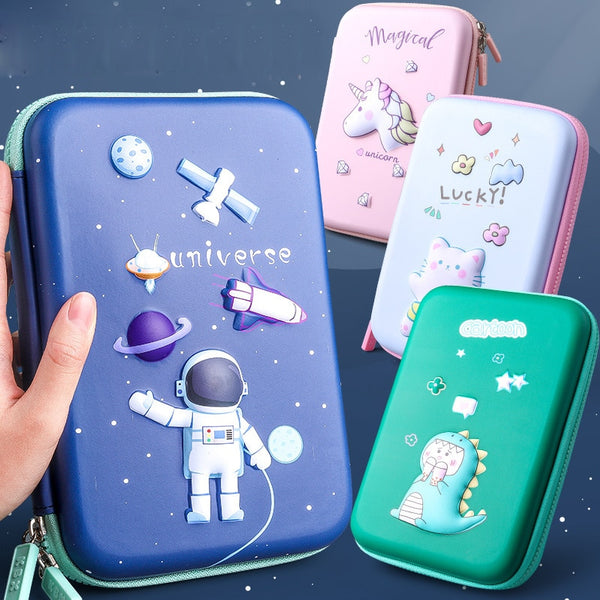 Cute 3D Cartoon Universe Pencil Cases Large Capacity Multifunction  Unicorn School Student Pen Bags Box Stationery Supplies - Shopsteria