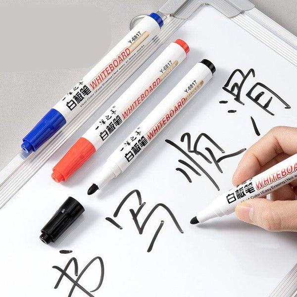 10pcs/set Waterborne Whiteboard Marker Pen Black/Blue/Red - Shopsteria