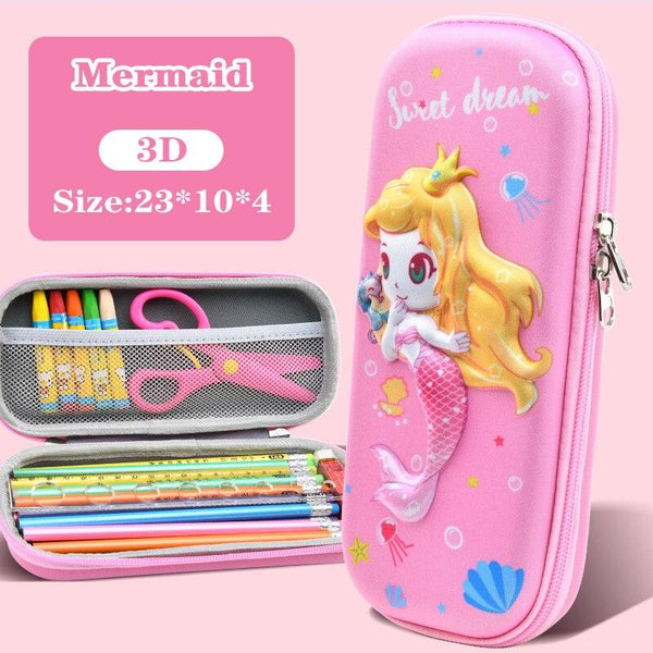 3D school pencil case large capacity waterproof - Shopsteria