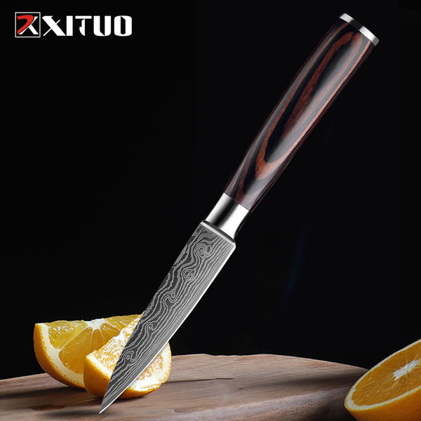 XITUO Kitchen Knives set 1-10PCS Chef knife High Carbon Stainless Steel Santoku knife Sharp Cleaver Slicing Knife Best Choice - Shopsteria