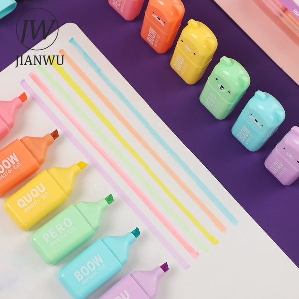 Cute Teddy Animals Highlighter 6Pcs/Set - Shopsteria