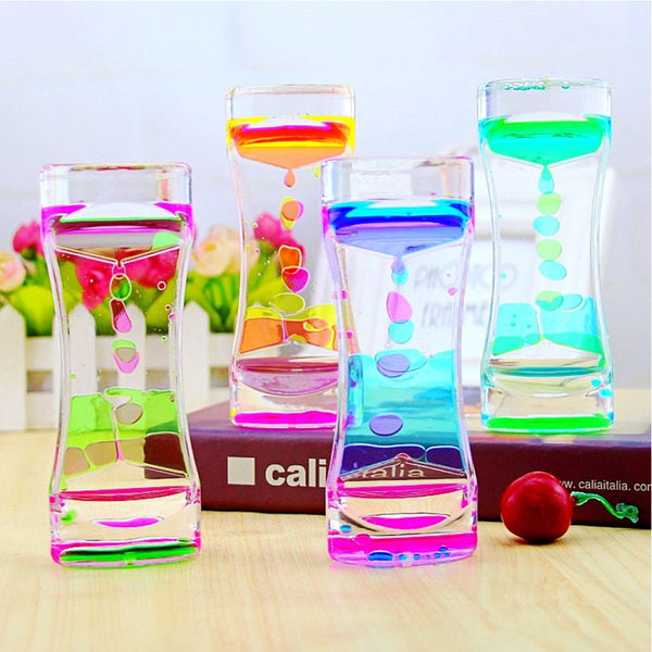 New Montessori Educational Toys Hourglass Sensory Visual Stimulation Timer Decompression Toys Water Drop Gift Time Lapse Sensor - Shopsteria