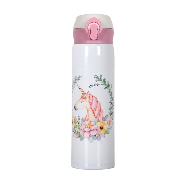 500/350ML Children's Thermos Bottle Unicorn Water Bottle For Children Stainless Steel Drinkware School Water Bottle For Girls - Shopsteria