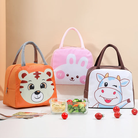 Creative Portable Insulated Thermal Lunch Box Picnic Supplies Bags Cartoon Lunch Bag Box Lunch Bags for Women Girl Kids Children - Shopsteria