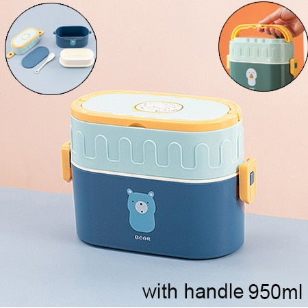 Cute Bento Lunch Box for Kids Girls Children School Portable Mini Snack Sandwich Food Container Boxes - Shopsteria