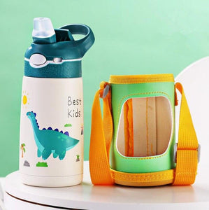 400ML Children Thermos Water Bottle Kids Thermos Mug Baby Duck Billed Straw 316 Stainless Steel Vacuum Flasks Tumbler Thermo Cup - Shopsteria