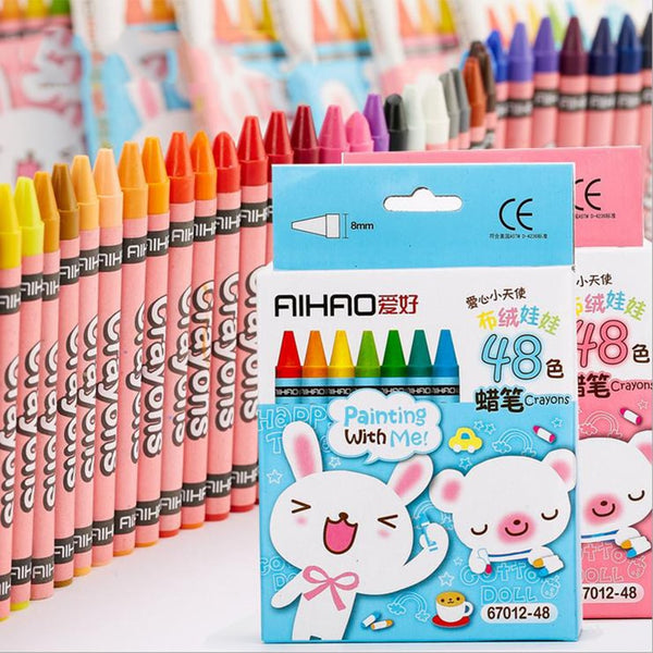 8/12/24/48 Colors Crayons Pastel Art Pen Drawing Paint Graffiti Pen School Office Art Supplies Stationery Crayons For Kids - Shopsteria