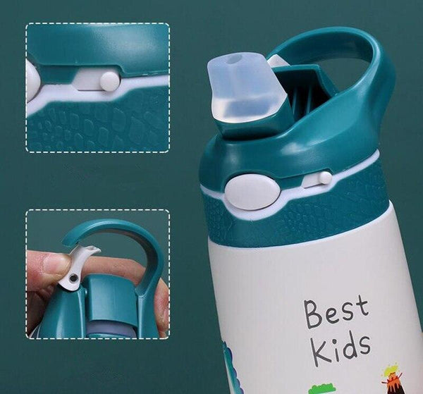 400ML Children Thermos Water Bottle Kids Thermos Mug Baby Duck Billed Straw 316 Stainless Steel Vacuum Flasks Tumbler Thermo Cup - Shopsteria