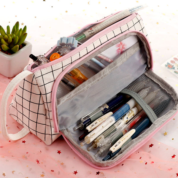 Pencil Cases School Students Pen Case Supplies Pencil Storage Bag Box Pencils Pouch Stationery - Shopsteria