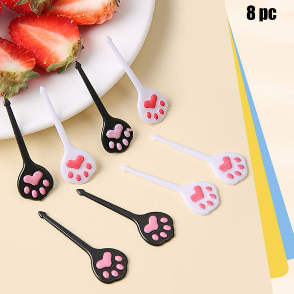 Animal Fruit Fork Food Grade Plastic Mini Cartoon Kids Cake Fruit Toothpick Bento Lunch Bento Accessories Party Decoration - Shopsteria