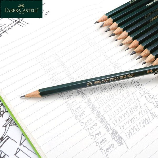 1Pc Germany Faber-Castell 9000 Sketch Pencil Drawing Design  Art Supplies SV Bonding Technology Raw Wood Environmental Safety - Shopsteria