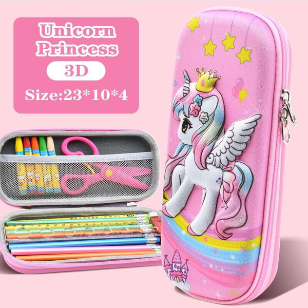 3D school pencil case large capacity waterproof - Shopsteria