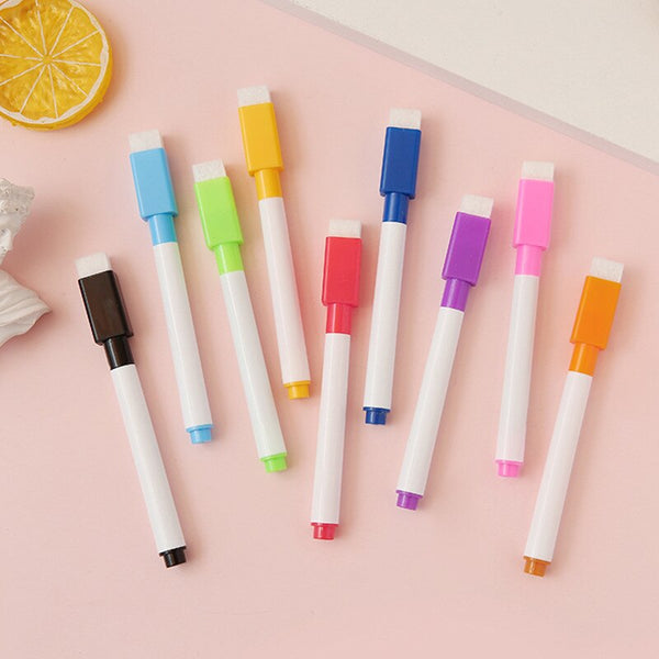 9pcs/set Colorful Erasable Whiteboard Marker Pen - Shopsteria