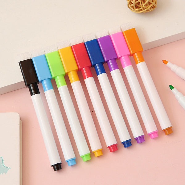 9pcs/set Colorful Erasable Whiteboard Marker Pen - Shopsteria