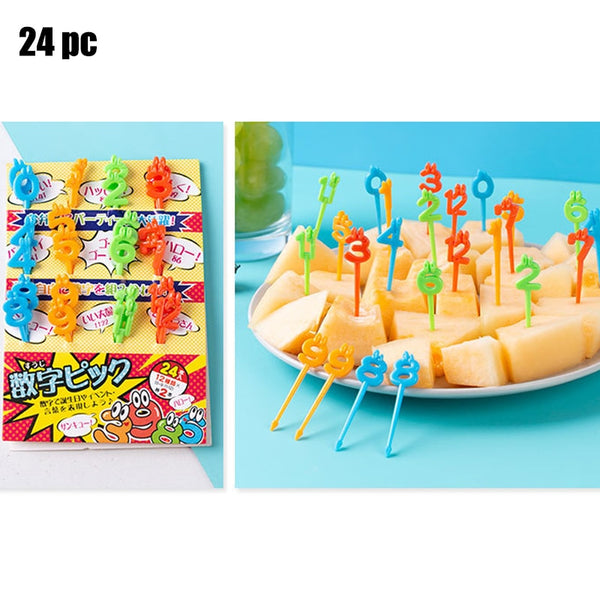 Animal Fruit Fork Food Grade Plastic Mini Cartoon Kids Cake Fruit Toothpick Bento Lunch Bento Accessories Party Decoration - Shopsteria