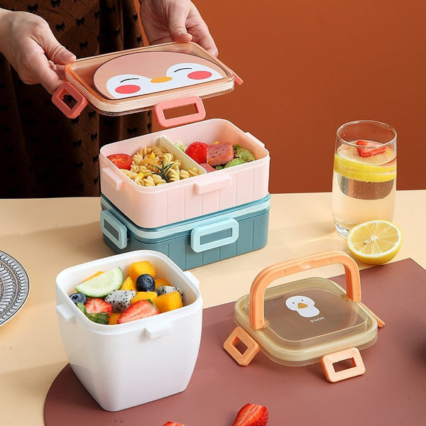 Cute Bento Lunch Box for Kids Girls Children School Portable Mini Snack Sandwich Food Container Boxes - Shopsteria