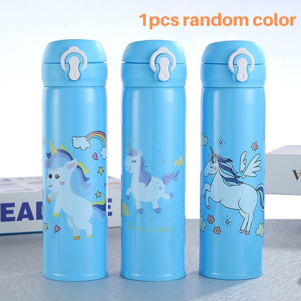 500/350ML Children's Thermos Bottle Unicorn Water Bottle For Children Stainless Steel Drinkware School Water Bottle For Girls - Shopsteria