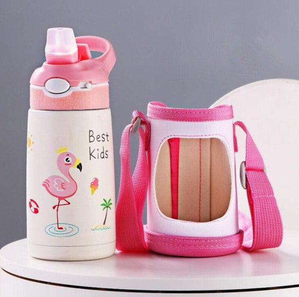 400ML Children Thermos Water Bottle Kids Thermos Mug Baby Duck Billed Straw 316 Stainless Steel Vacuum Flasks Tumbler Thermo Cup - Shopsteria