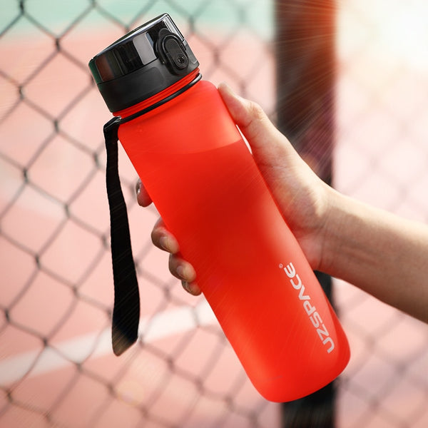 Sports Water Bottle 500/1000ML Protein Shaker Outdoor Travel Portable Leakproof Drinkware Plastic Drink Bottle BPA Free - Shopsteria