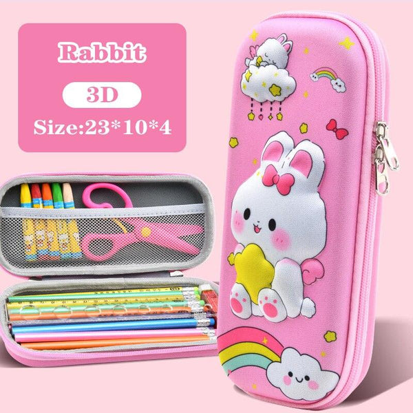 3D school pencil case large capacity waterproof - Shopsteria