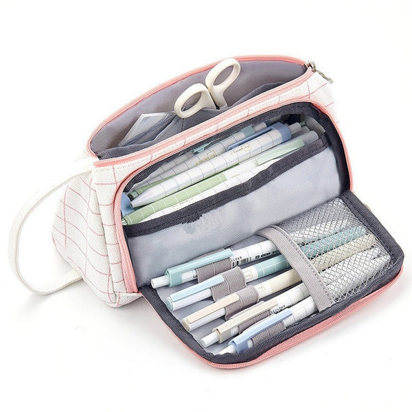 Pencil Cases School Students Pen Case Supplies Pencil Storage Bag Box Pencils Pouch Stationery - Shopsteria