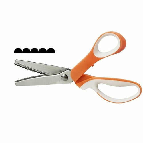 Stainless Steel Scissors For Cloth Pattern Lace Zigzag Leather - Shopsteria