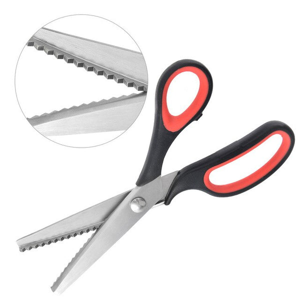 Stainless Steel Scissors For Cloth Pattern Lace Zigzag Leather - Shopsteria